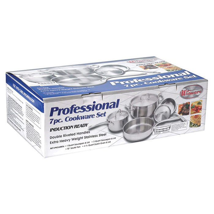 Winco SPC-7H - 7 Piece Premium Induction Cookware Set