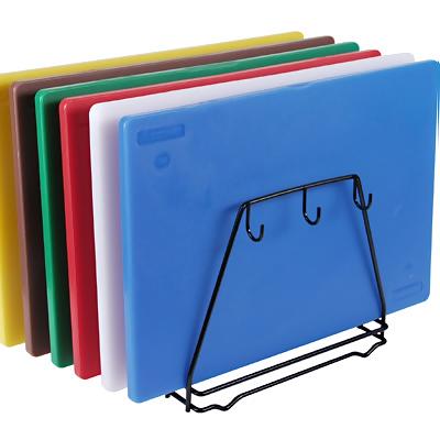 Winco CBST-1218+CB-6K - Kit de tabla de cortar de 30 x 45 cm - Incluye 6 tablas y rejilla de alambre