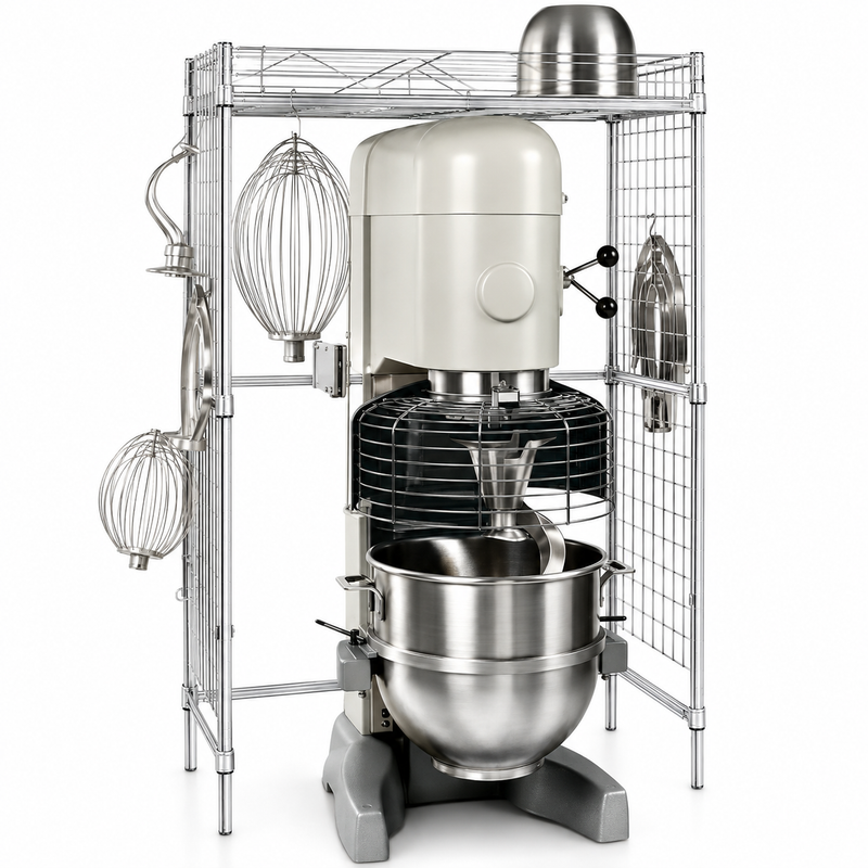 AMCO MR12448CP - Mixer Accessory Rack - Open Top Shelf - Chrome - 24"D x 48"L