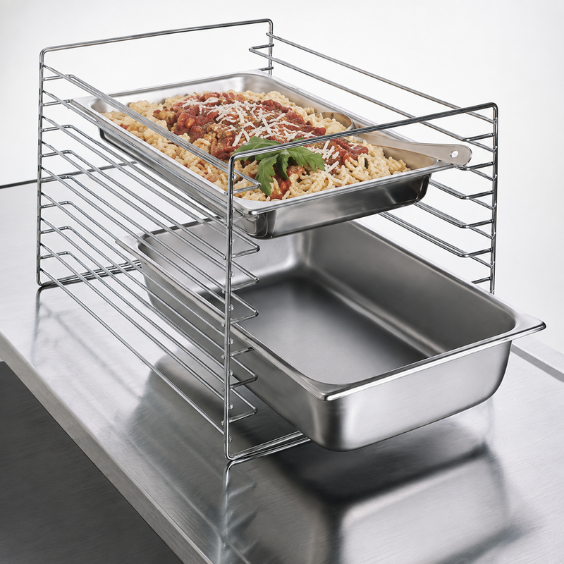 AMCO TSSTC - Food Pan Rack Module - (8) Slides - 1-1/2" Spacing