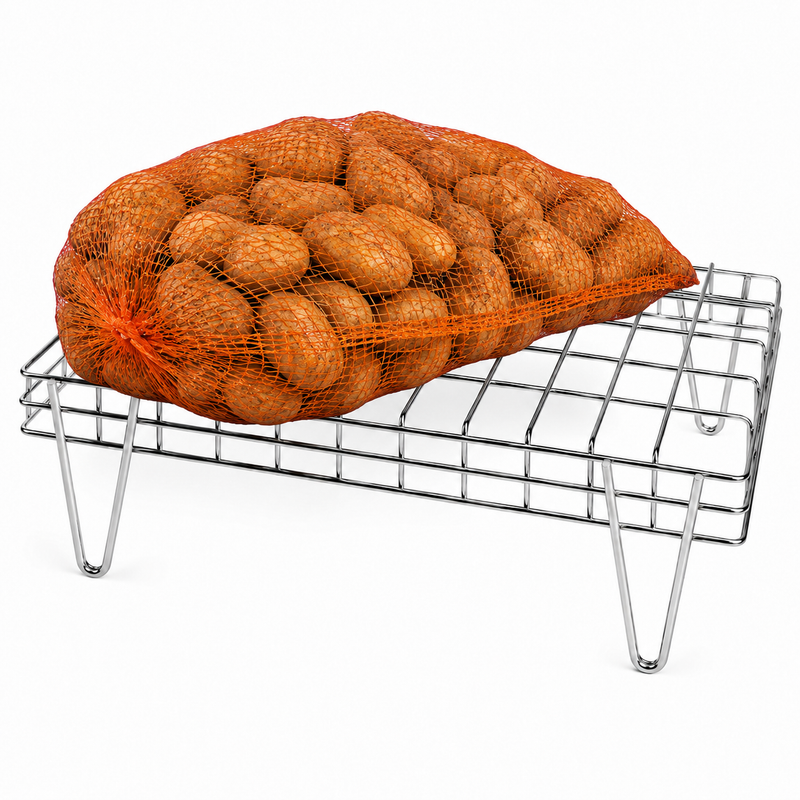 AMCO PW2448CP - Stackable Wire Platform - Chrome - 24"D x 48"L x 10-1/2"H