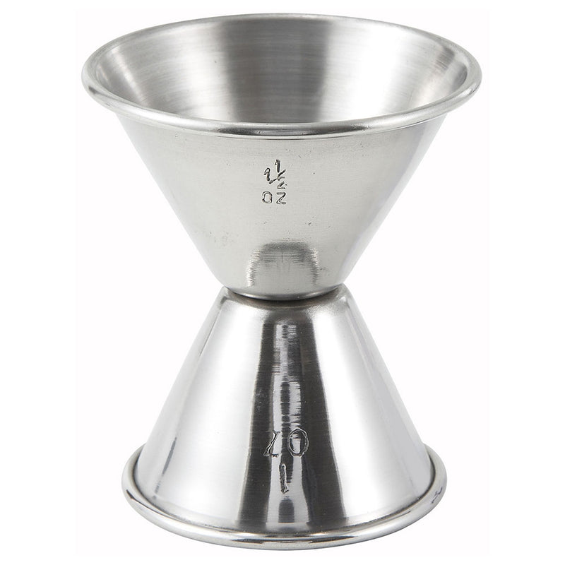 Winco J-4 - Vaso medidor de 1 oz x 1-1/2 oz - Acero inoxidable