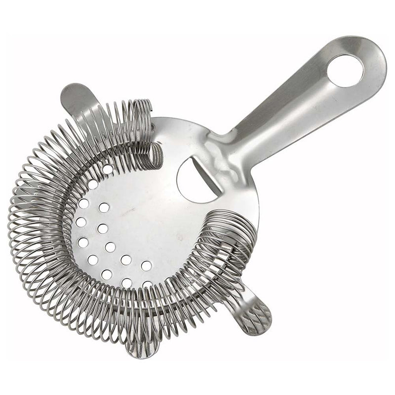 Winco BST-4P - Cocktail Strainer - Spring Style with Four Prongs