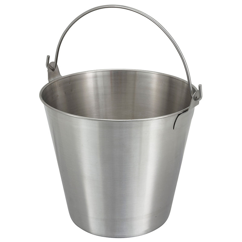 Winco UP-13 - Cubo de acero inoxidable con asa