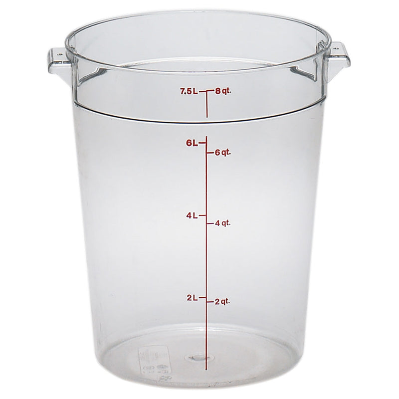 Cambro RFSCW8135 - Camwear Round Food Storage Container - 8 Qt. - Clear