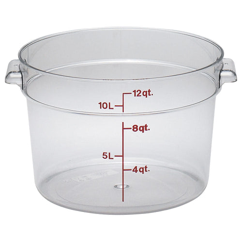 Cambro RFSCW12135 - Camwear Round Food Storage Container - 12 Qt. - Clear