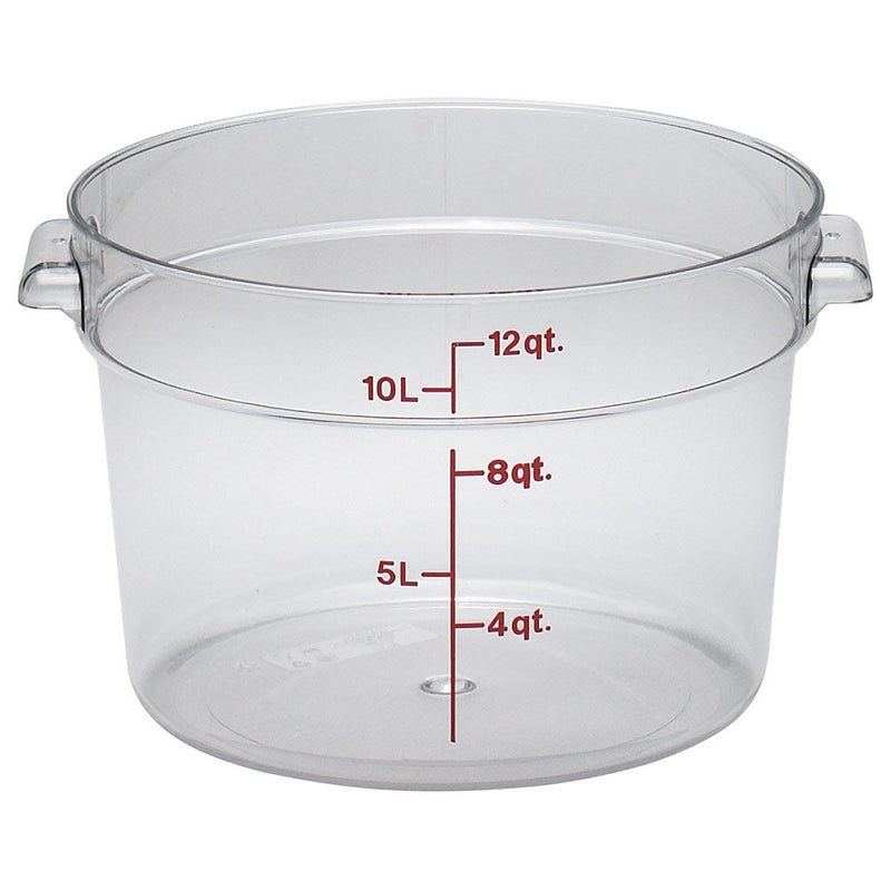 Cambro RFSCW12135 - Camwear Round Food Storage Container - 12 Qt. - Clear