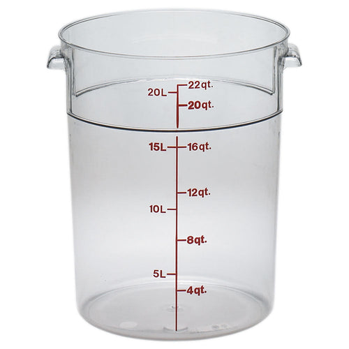 Cambro RFSCW22135 - Camwear Round Food Storage Container - 22 Qt. - Clear