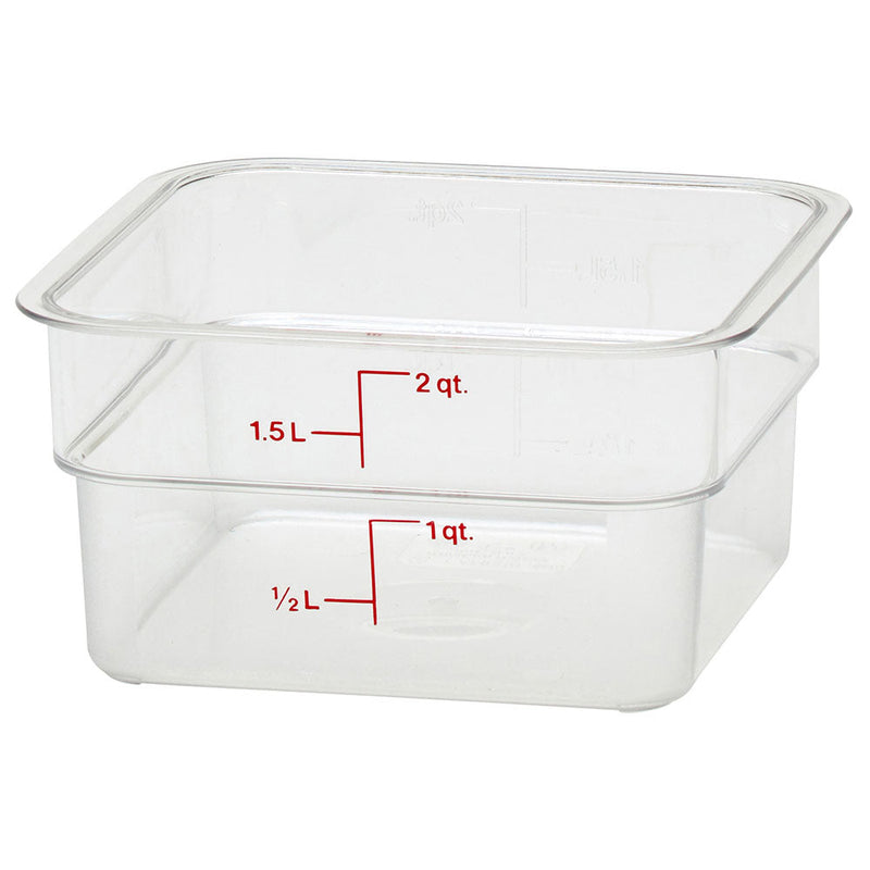 Cambro 2SFSCW135 - CamSquare Classic Storage Container - 2 Qt. - Clear