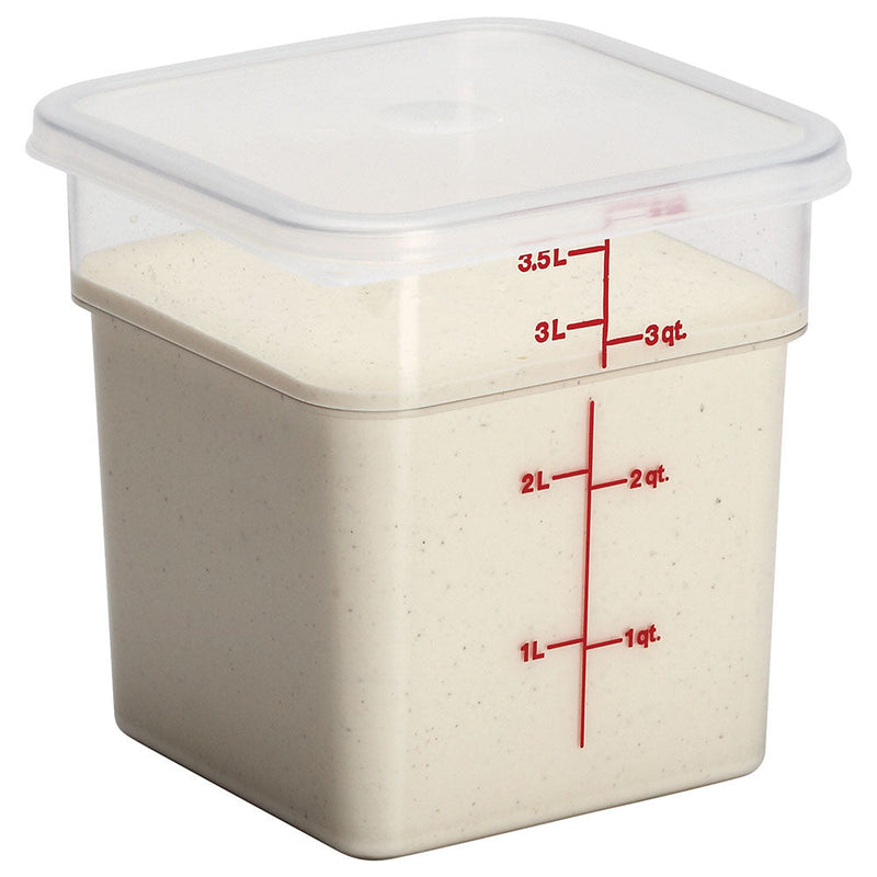 Cambro 4SFSCW135 - CamSquare Classic Storage Container - 4 Qt. - Clear