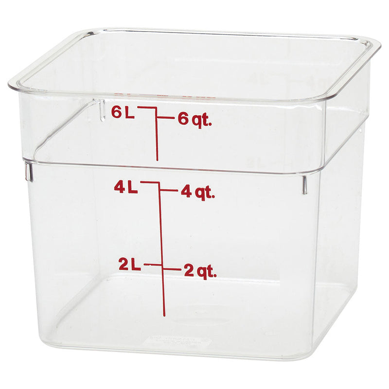 Cambro 6SFSCW135 - CamSquare Classic Storage Container - 6 Qt. - Clear
