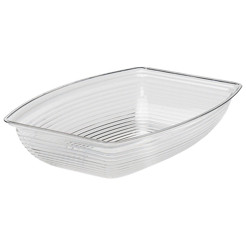 Cambro RSB912CW - 9" x 12" Ribbed Rectangular Display Bowl - 3 Qt. Capacity - Choose Color
