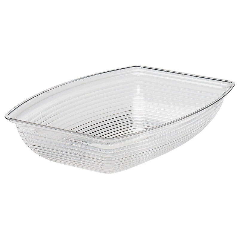 Cambro RSB1419CW - 14" x 19" Ribbed Rectangular Display Bowl - 12.5 Qt. Capacity - Choose Color
