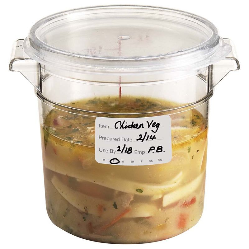 Cambro RFSCW1135 - Camwear Round Food Storage Container - 1 Qt. - Clear
