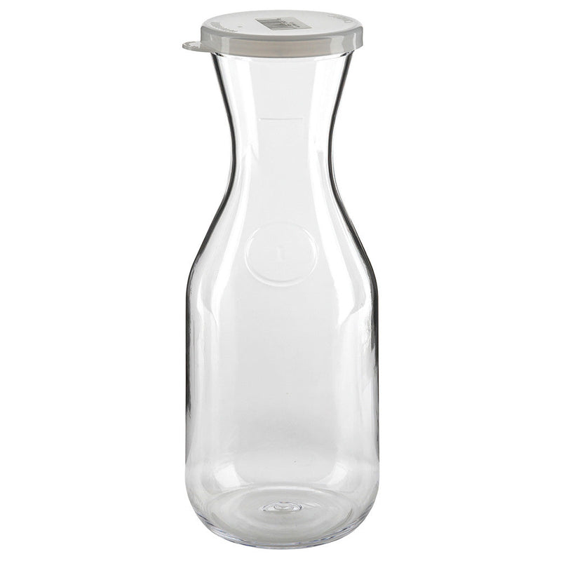 Cambro WW1000CW135 - Camliter Plastic Carafe with Lid - 1 Liter - Clear