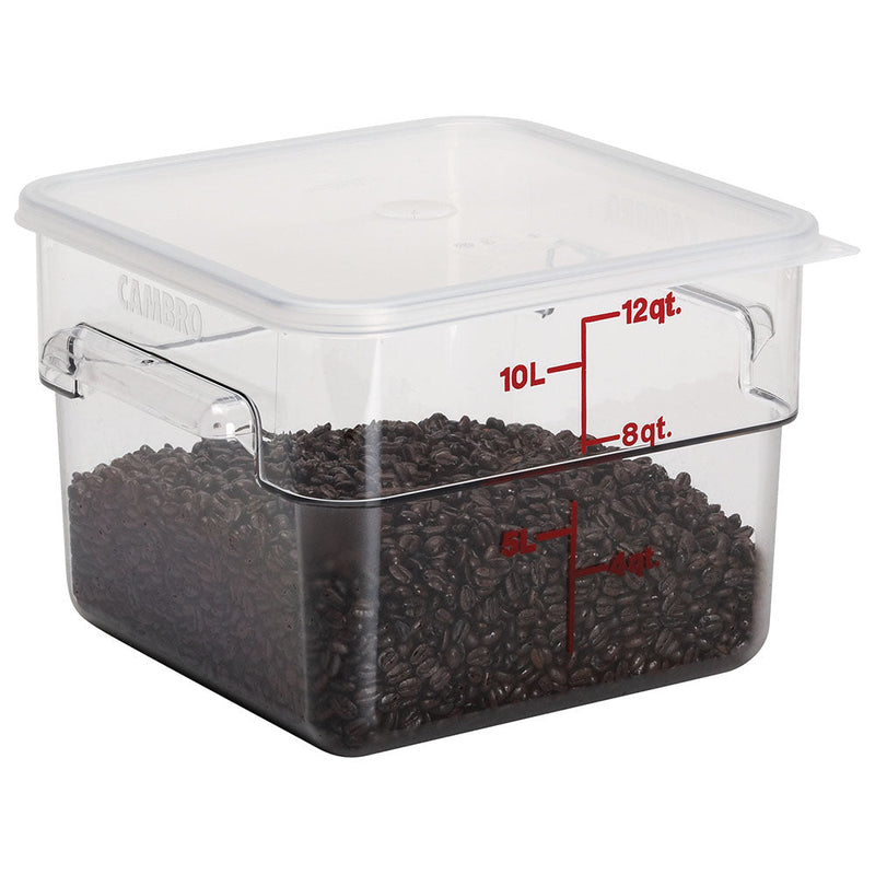 Cambro 12SFSCW135 - CamSquare Classic Storage Container - 12 Qt. - Clear