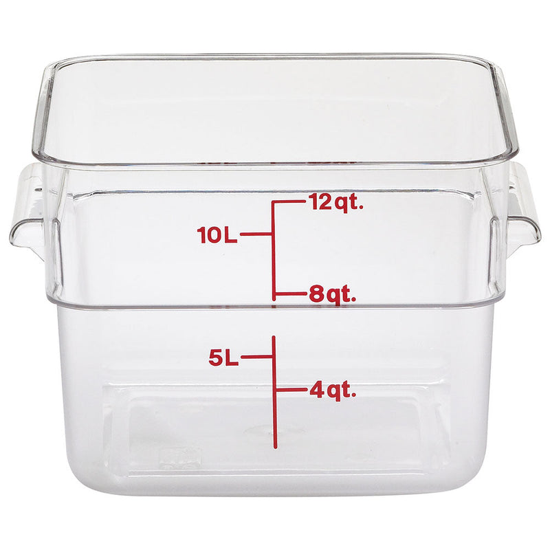 Cambro 12SFSCW135 - CamSquare Classic Storage Container - 12 Qt. - Clear