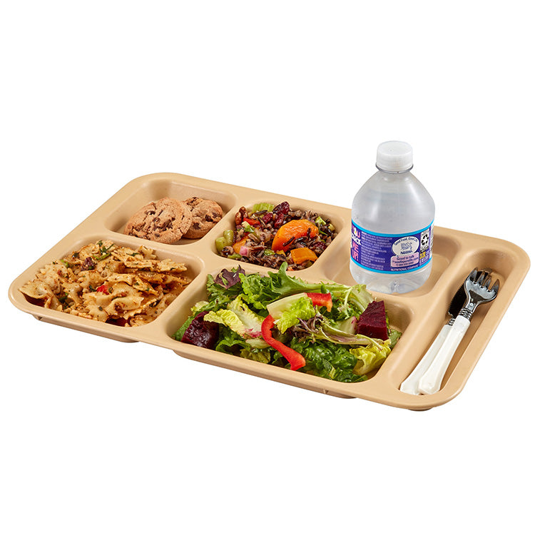 Cambro BCT1014 - 10" x 14-1/12" School Lunch Tray - 6 Compartments - Choose Color