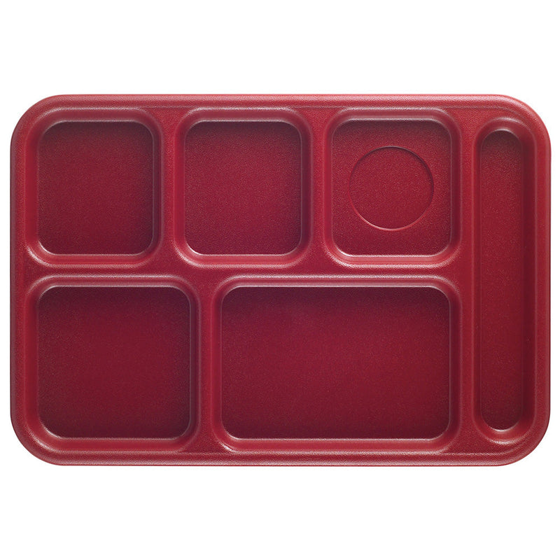 Cambro BCT1014 - 10" x 14-1/12" School Lunch Tray - 6 Compartments - Choose Color