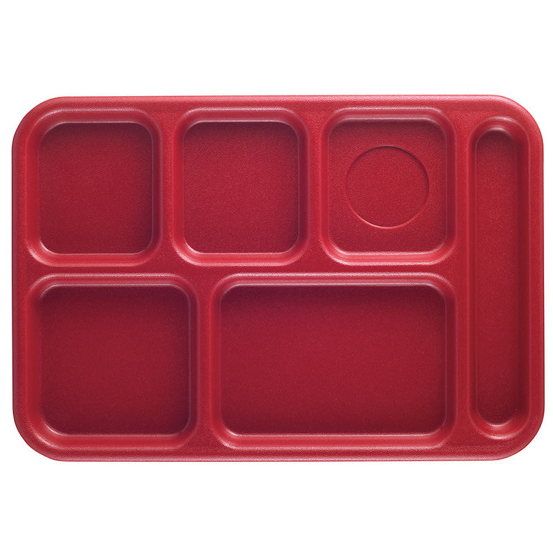 Cambro BCT1014 - 10" x 14-1/12" School Lunch Tray - 6 Compartments - Choose Color