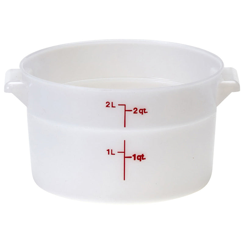 Cambro RFS2148 - Poly Round Food Storage Container - 2 Qt. - Natural White