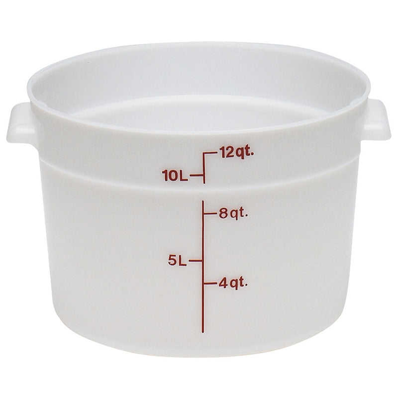 Cambro RFS12148 - Poly Round Food Storage Container - 12 Qt. - Natural White