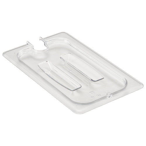 Cambro 40CWCHN135 - Notched Food Pan Cover with Handle - Fourth-Size - Clear