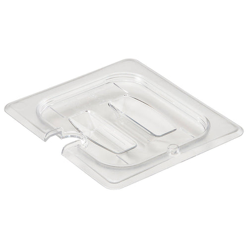 Cambro 60CWCHN135 - Notched Food Pan Cover with Handle - Sixth-Size - Clear