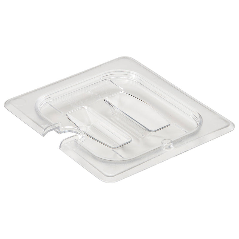 Cambro 60CWCHN135 - Notched Food Pan Cover with Handle - Sixth-Size - Clear