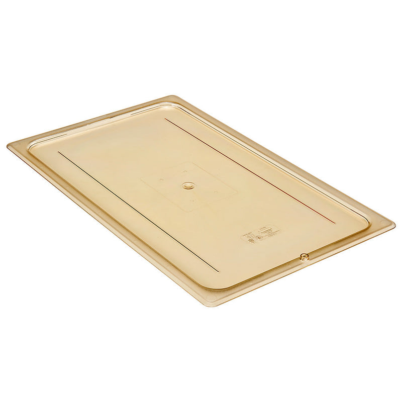 Cambro 10HPC150 - High Heat Flat Cover - Full-Size - Amber