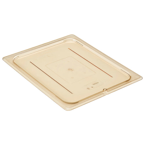 Cambro 20HPC150 - High Heat Flat Cover - Half-Size - Amber