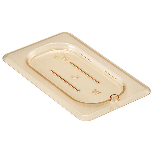 Cambro 90HPC150 - High Heat Flat Cover - Ninth-Size - Amber