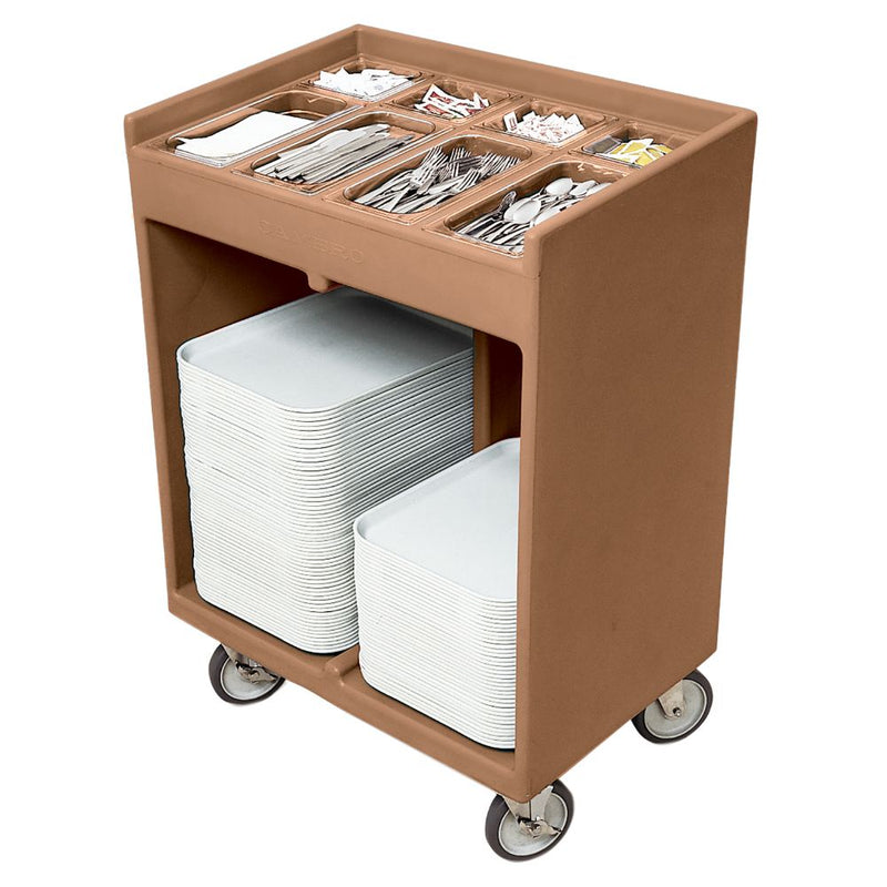 Cambro TC1418 - 32"W Tray / Flatware Cart - (8) Flatware Pans - Choose Color