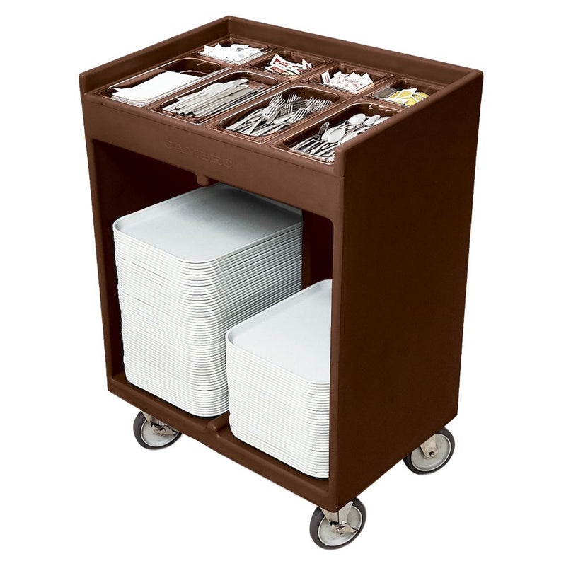 Cambro TC1418 - 32"W Tray / Flatware Cart - (8) Flatware Pans - Choose Color