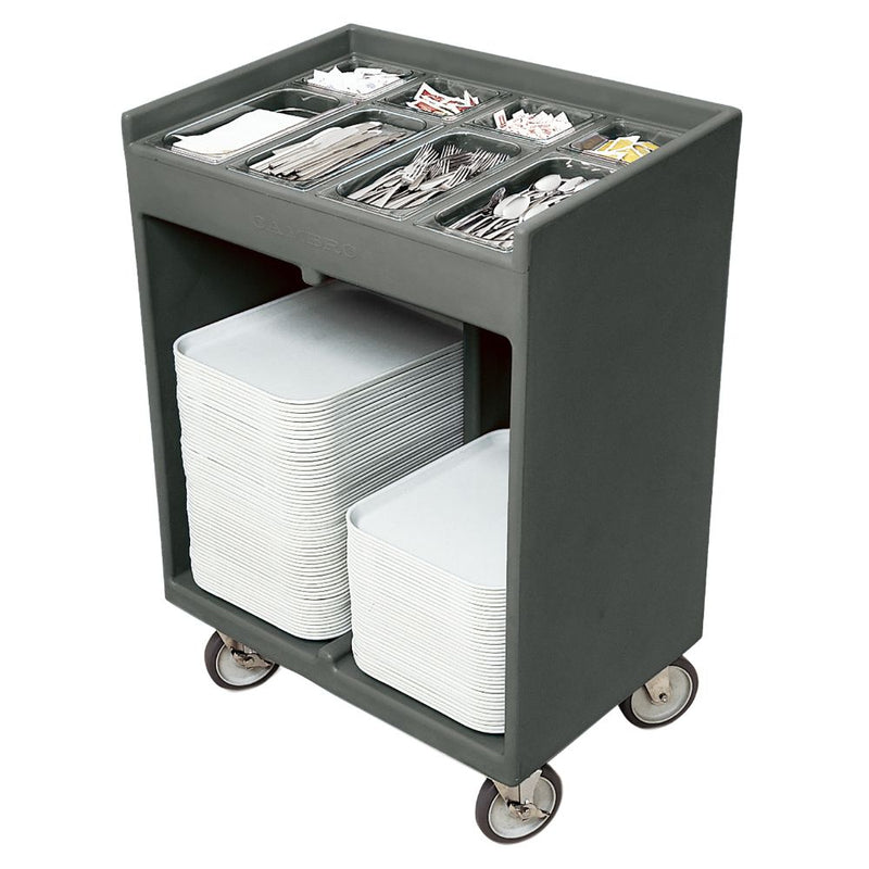 Cambro TC1418 - 32"W Tray / Flatware Cart - (8) Flatware Pans - Choose Color