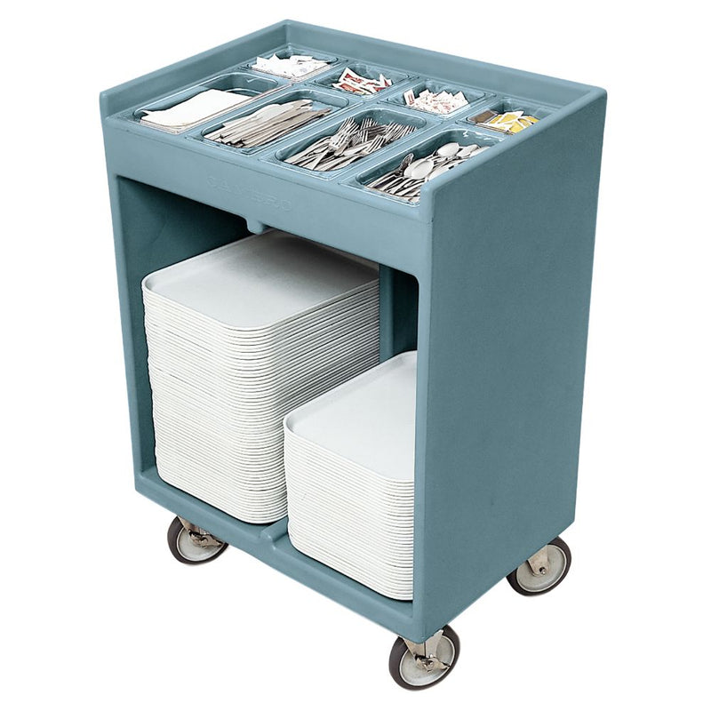 Cambro TC1418 - 32"W Tray / Flatware Cart - (8) Flatware Pans - Choose Color