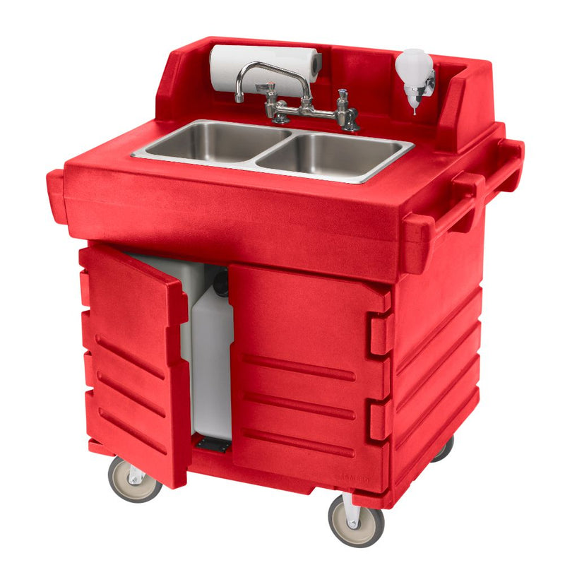 Cambro KSC402 - 33"W Camkiosk Hand Wash Cart - On-Board Water Heater - Choose Color