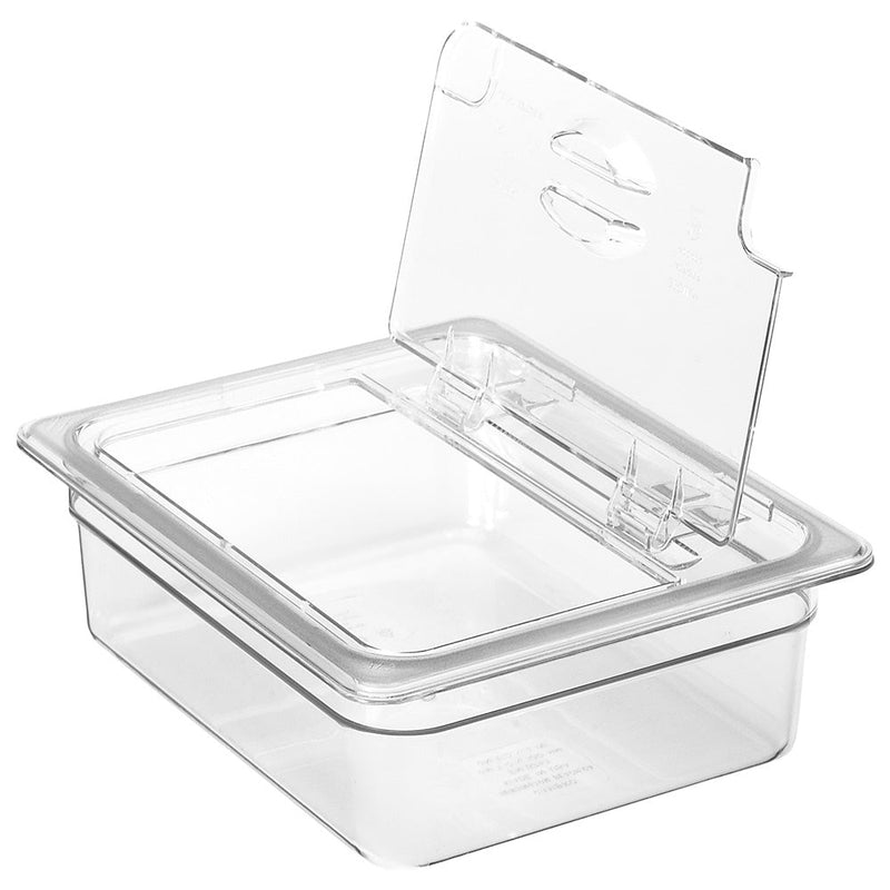 Cambro 20CWLN135 - Food Pan Cover with Notched FlipLid - Half-Size - Clear