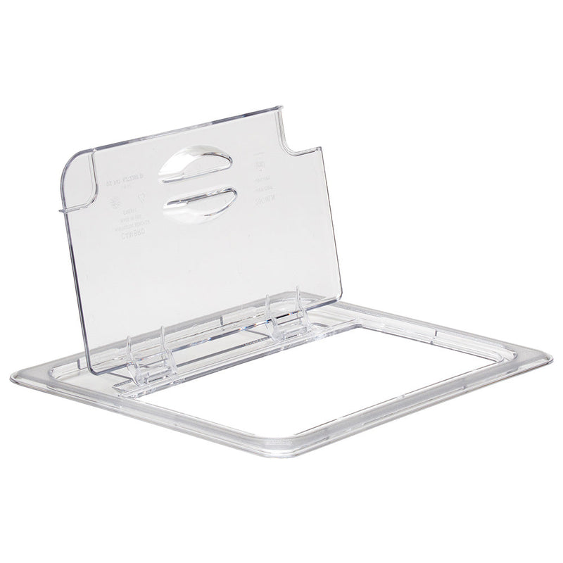 Cambro 20CWLN135 - Food Pan Cover with Notched FlipLid - Half-Size - Clear