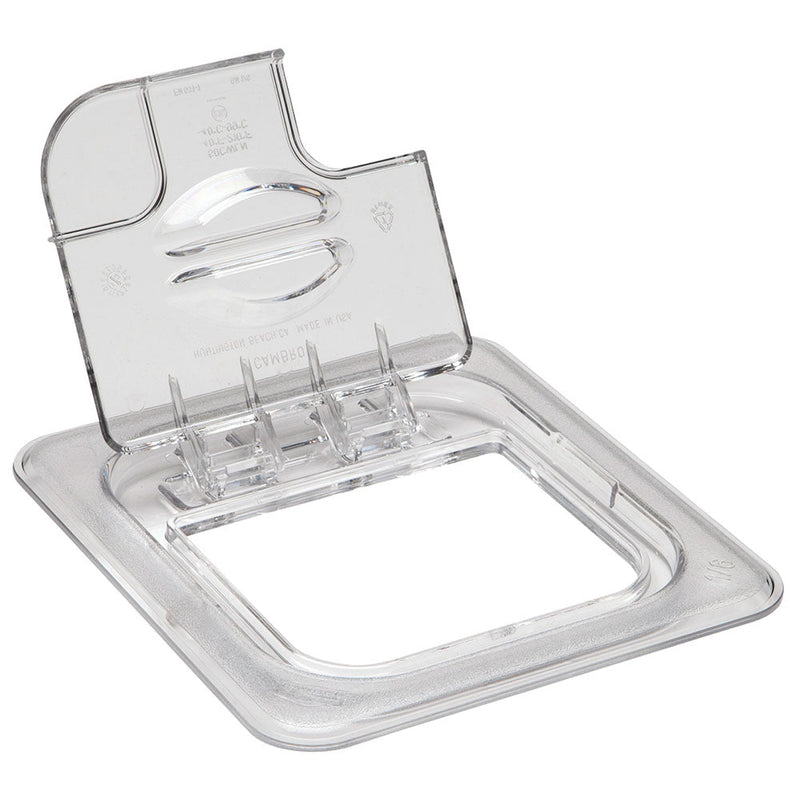 Cambro 60CWLN135 - Food Pan Cover with Notched FlipLid - Sixth-Size - Clear