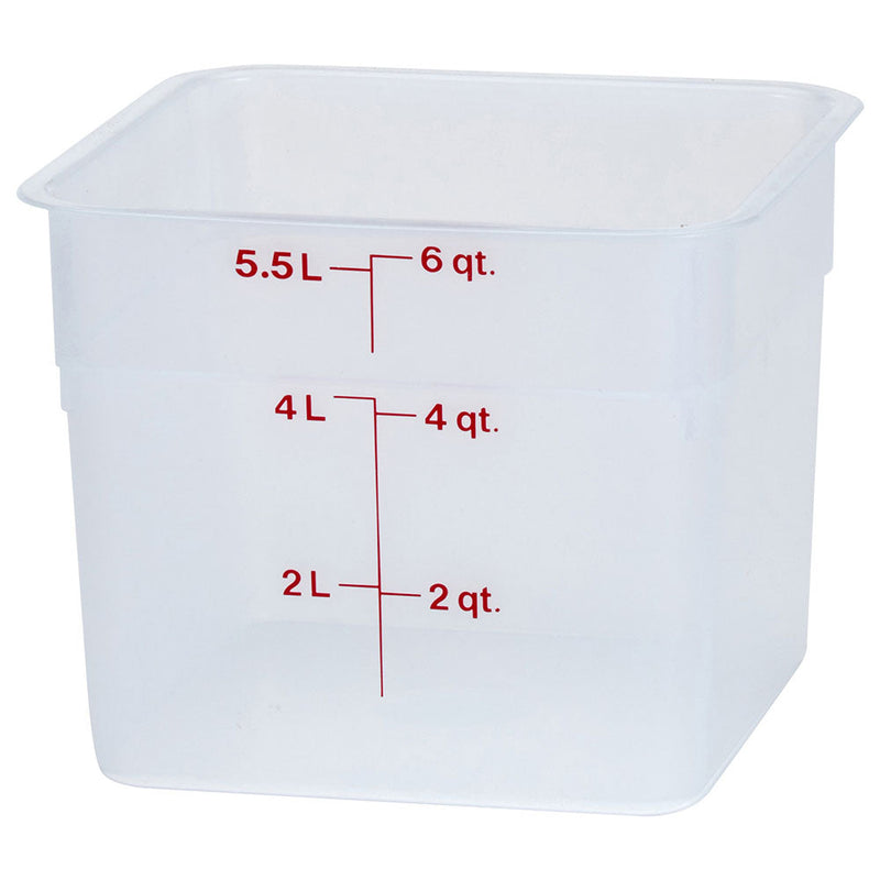 Cambro 6SFSPP190 - CamSquare Classic Storage Container - 6 Qt. - Translucent