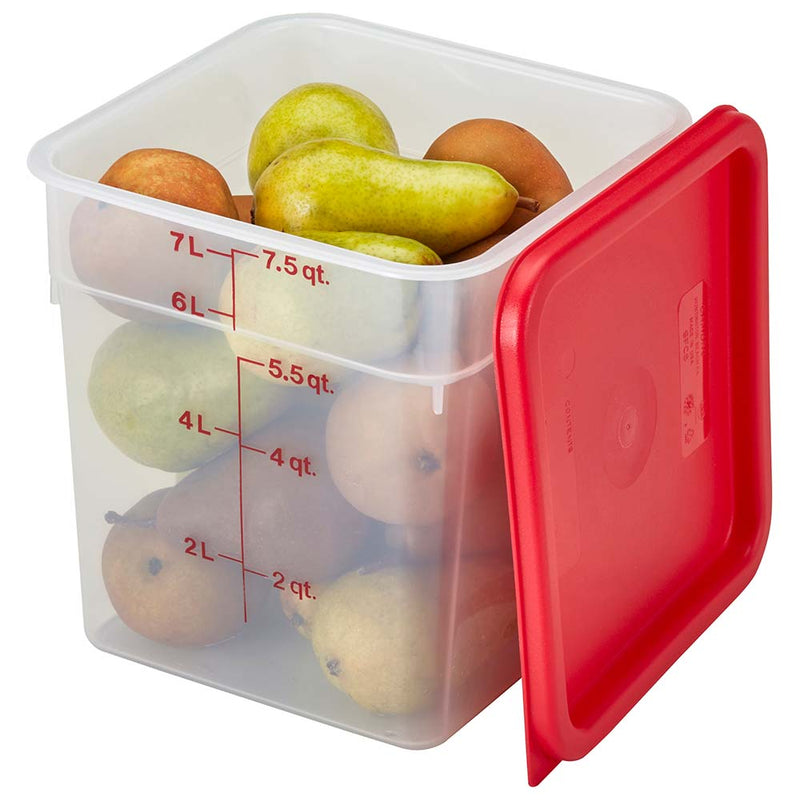 Cambro 8SFSPP190 - CamSquare Classic Storage Container - 8 Qt. - Translucent