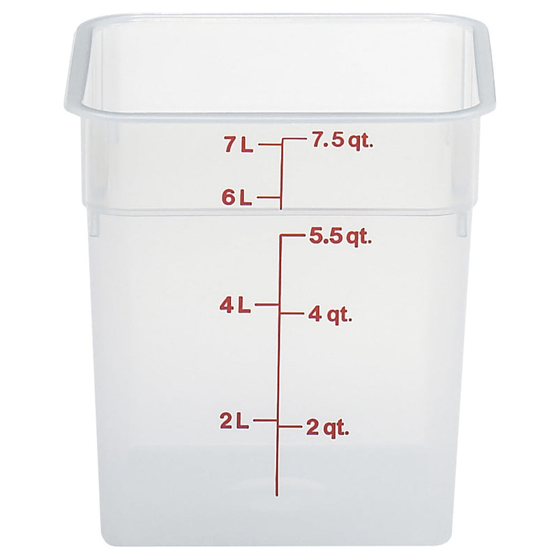 Cambro 8SFSPP190 - CamSquare Classic Storage Container - 8 Qt. - Translucent