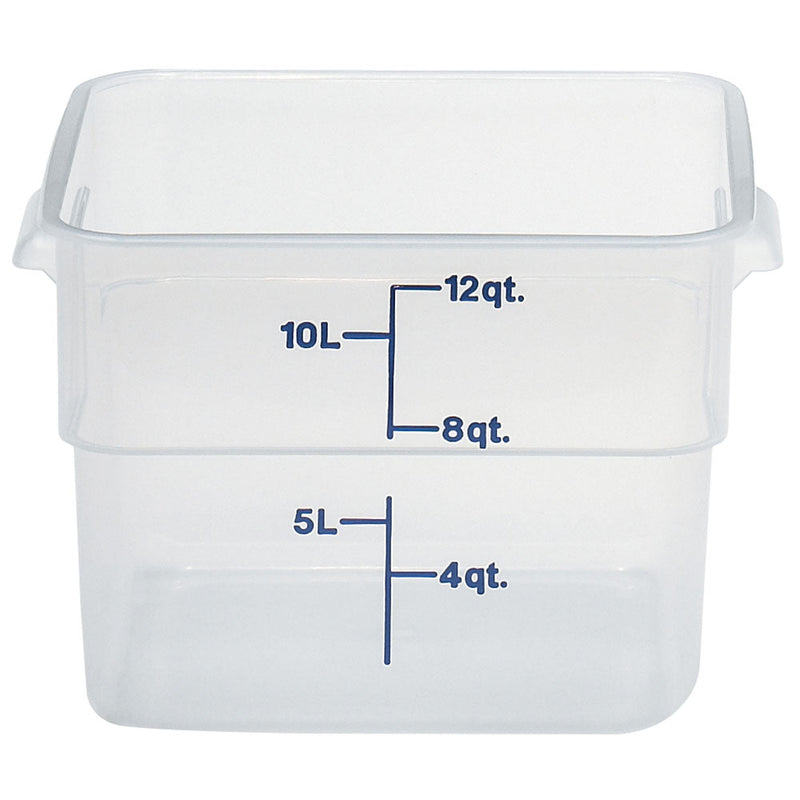 Cambro 12SFSPP190 - CamSquare Classic Storage Container - 12 Qt. - Translucent
