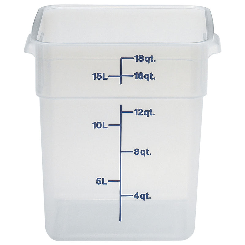 Cambro 18SFSPP190 - CamSquare Classic Storage Container - 18 Qt. - Translucent