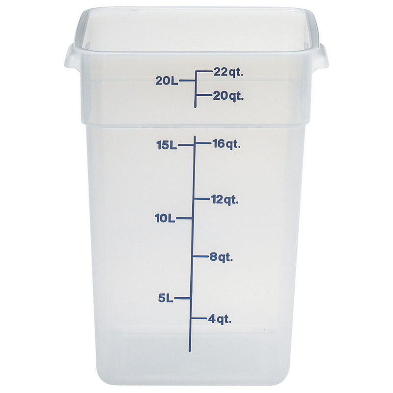 Cambro 22SFSPP190 - CamSquare Classic Storage Container - 22 Qt. - Translucent
