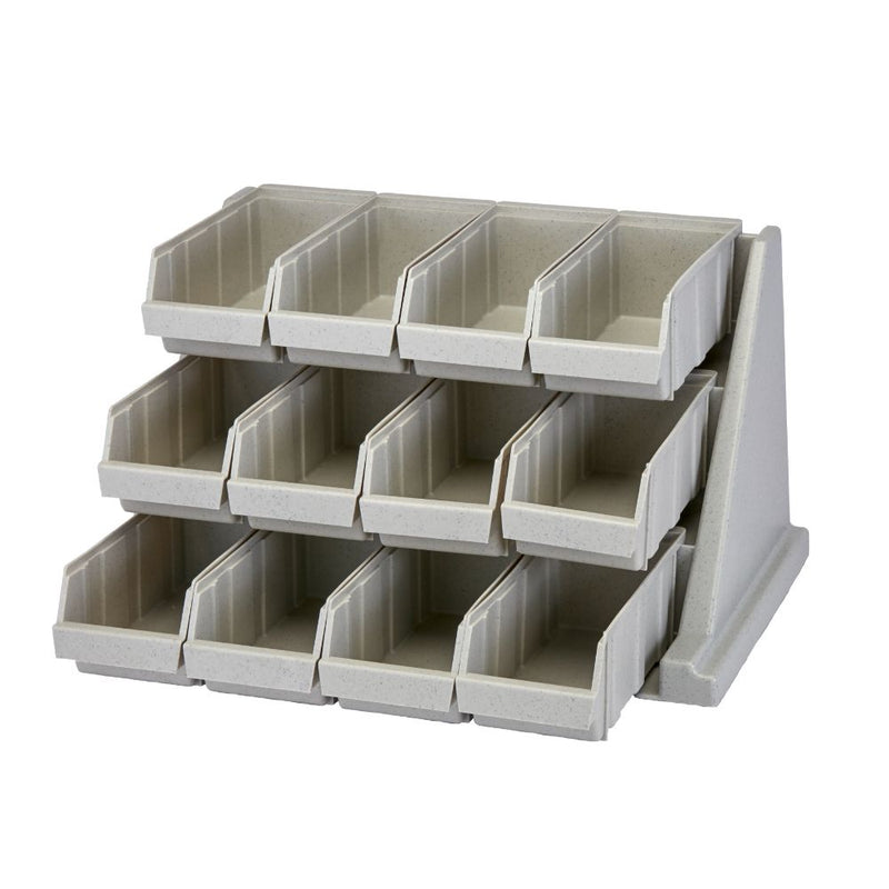 Cambro 12RS12 - 25"W Versa Organizer Rack - (12) Bins in (3) Rows - Choose Color