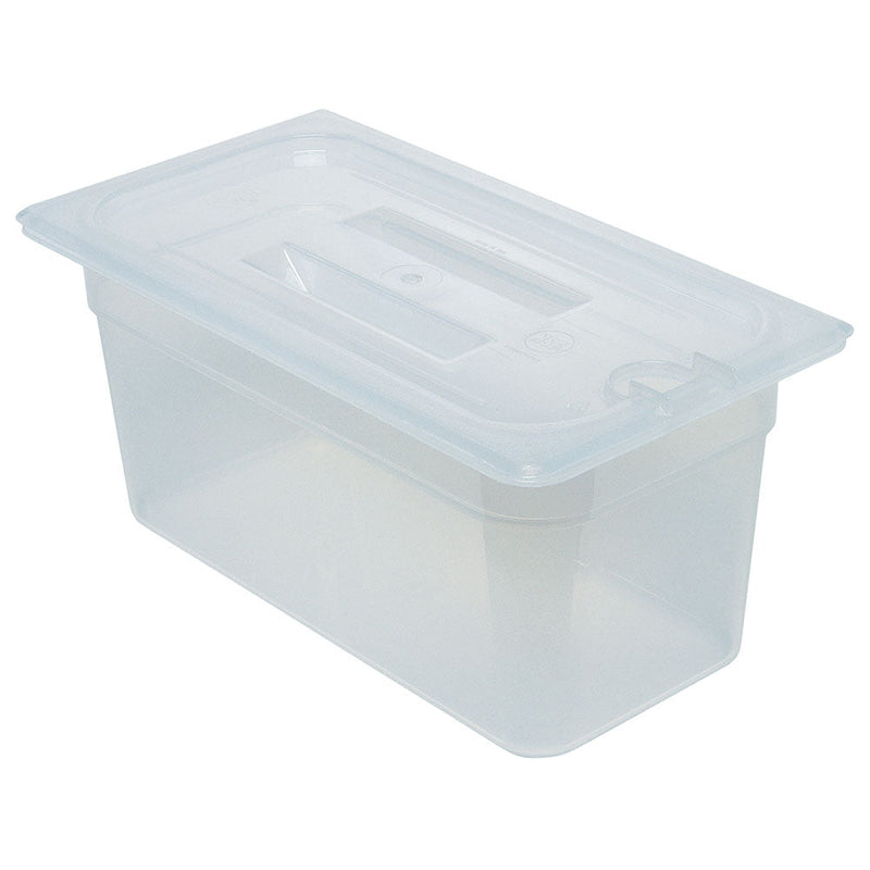 Cambro 30PPCHN190 - Notched Food Pan Cover with Handle - Third-Size - Translucent