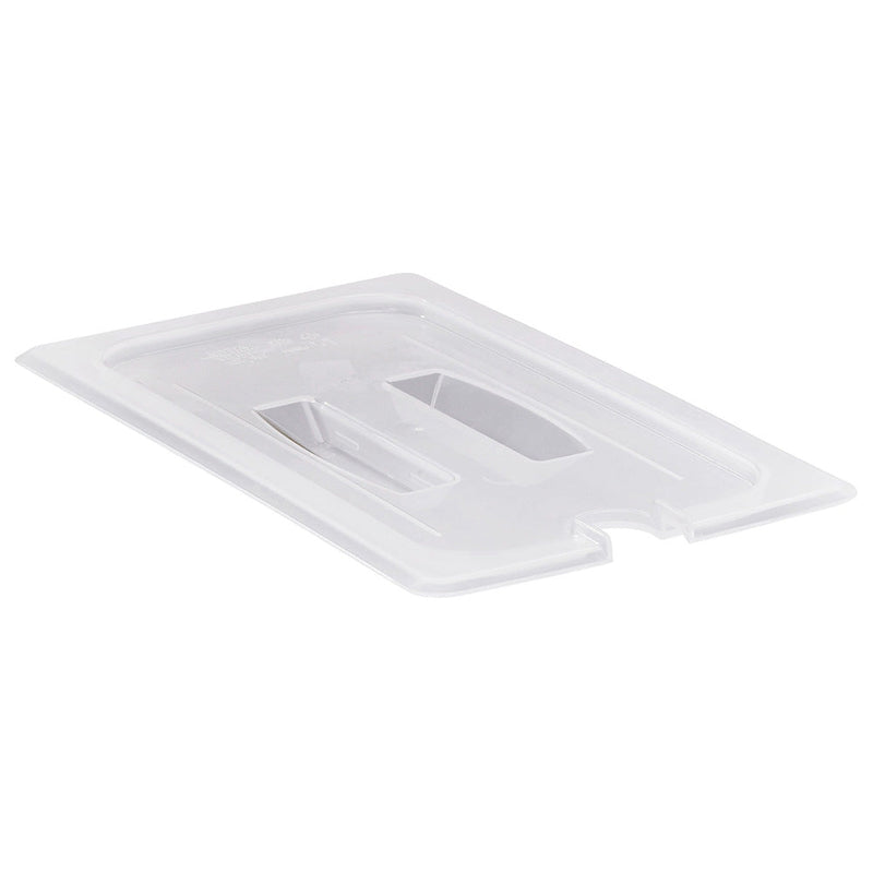 Cambro 30PPCHN190 - Notched Food Pan Cover with Handle - Third-Size - Translucent