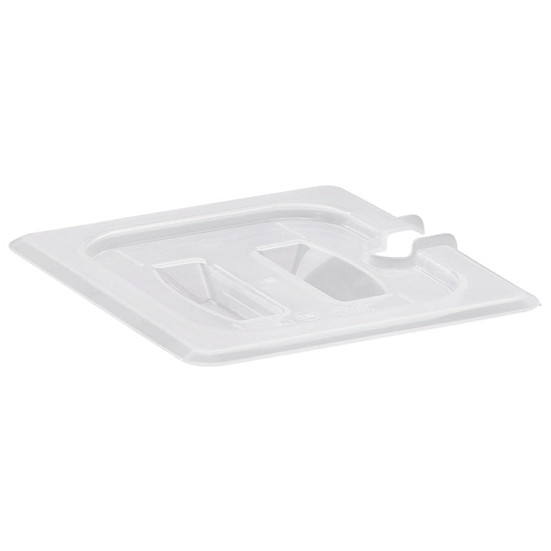 Cambro 60PPCHN190 - Notched Food Pan Cover with Handle - Sixth-Size - Translucent